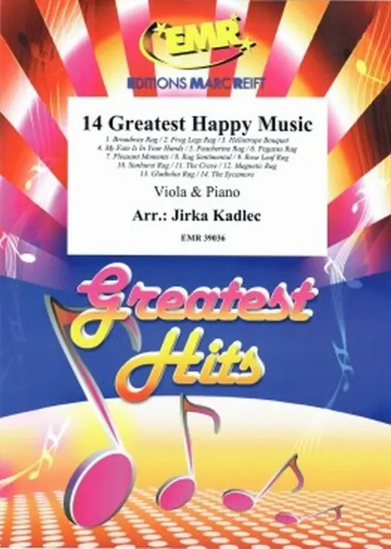 14 Greatest Happy Music (Arr. Jirka Kadlec) Viola mit Begleitung