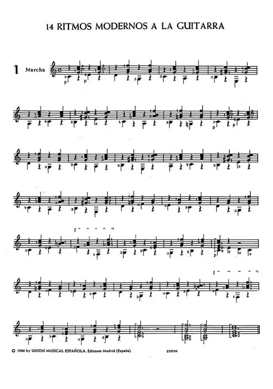 14 Ritmos Modernos A La Guitarra Gitarre Solo