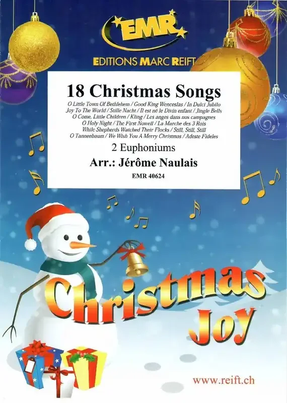 18 Christmas Songs (Arr. Jérôme Naulais) Bariton oder Euphonium Solo