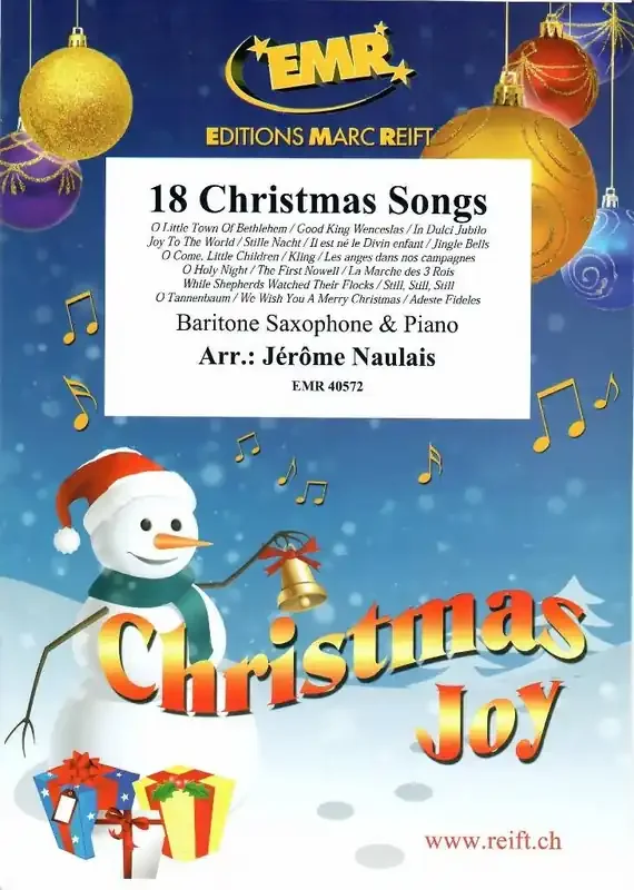 18 Christmas Songs (Arr. Jérôme Naulais) Baritonsaxophon