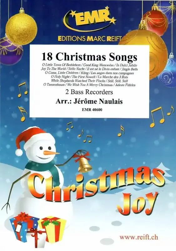 18 Christmas Songs (Arr. Jérôme Naulais) Blockflöte Duett
