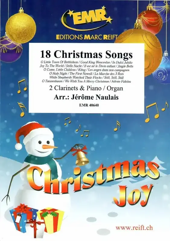 18 Christmas Songs (Arr. Jérôme Naulais) Klarinette Duett