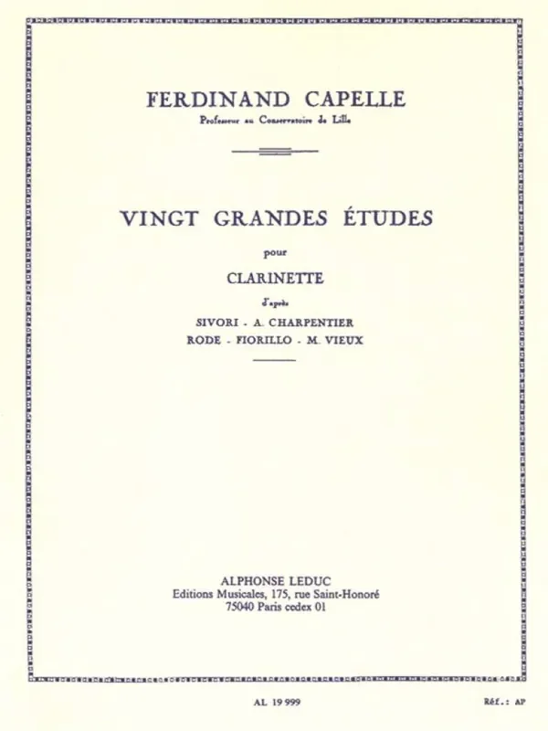 20 Grandes Études pour Clarinette