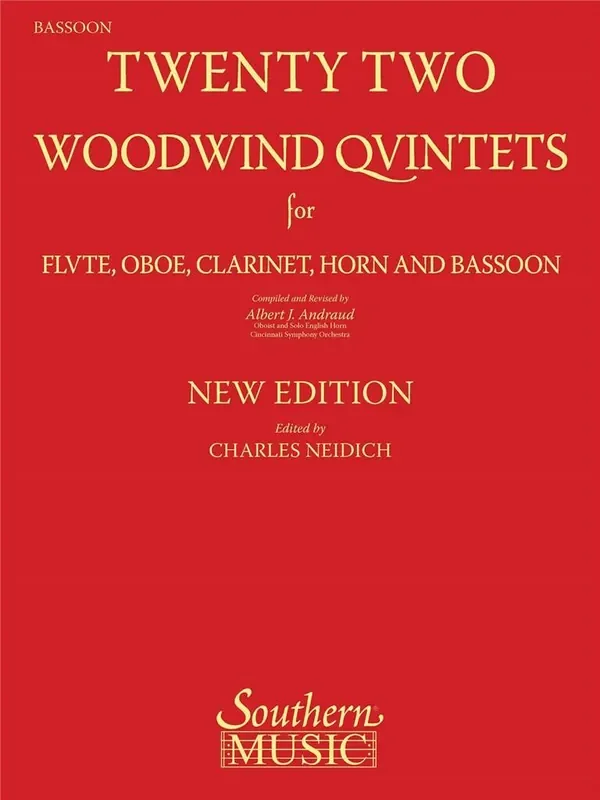 22 Woodwind Quintets – New Edition (Arr. Albert Andraud) Holzbläserensemble