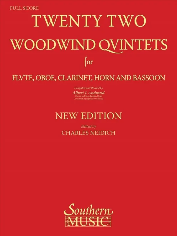 22 Woodwind Quintets – New Edition (Arr. Albert Andraud) Holzbläserensemble