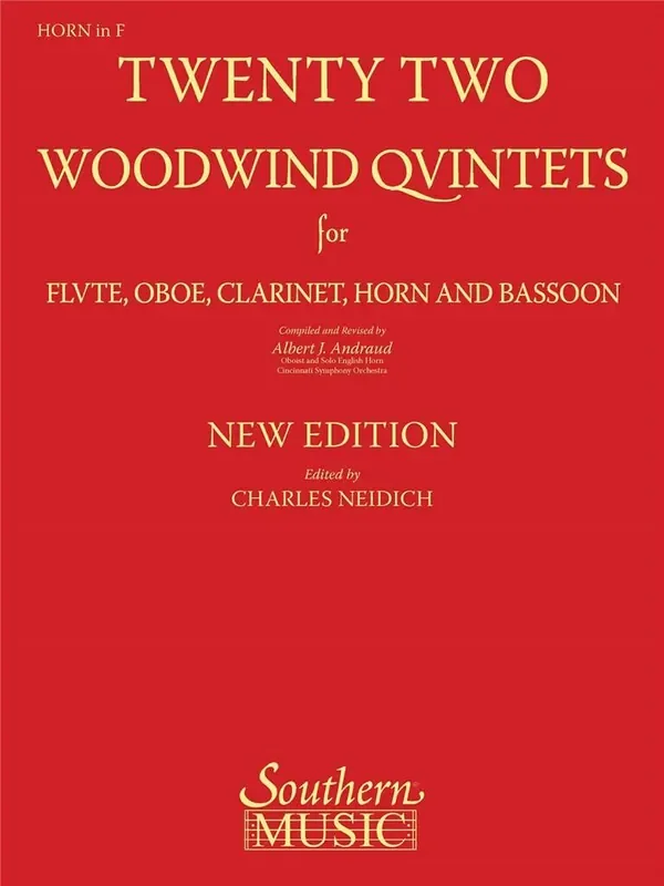 22 Woodwind Quintets – New Edition (Arr. Albert Andraud) Holzbläserensemble