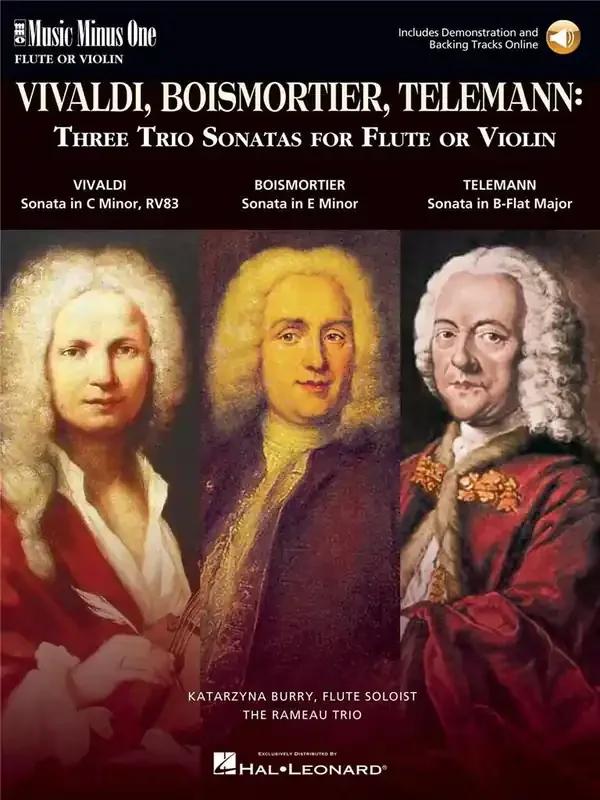 3 Trio Sonatas Vivaldi, Boismorter and Telemann Flöte Solo
