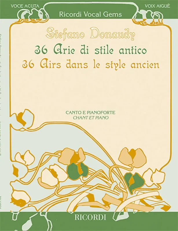36 Airs Dans le Style Ancien – Voix Aiguë Gesang mit Klavier