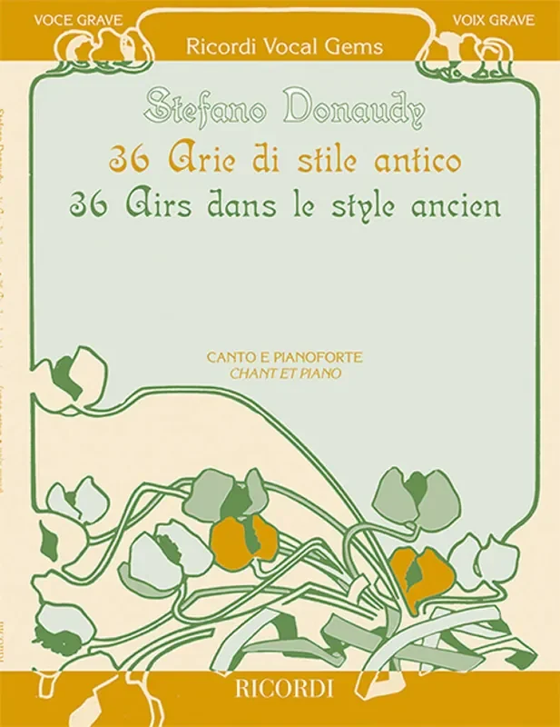 36 Airs Dans le Style Ancien – Voix Grave Gesang mit Klavier