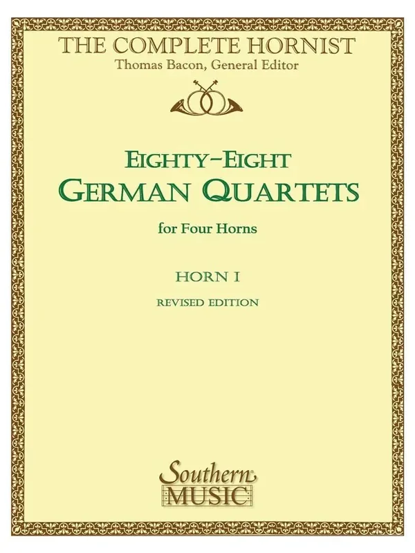 88 German Quartets (Arr. Thomas Bacon) Horn Ensemble