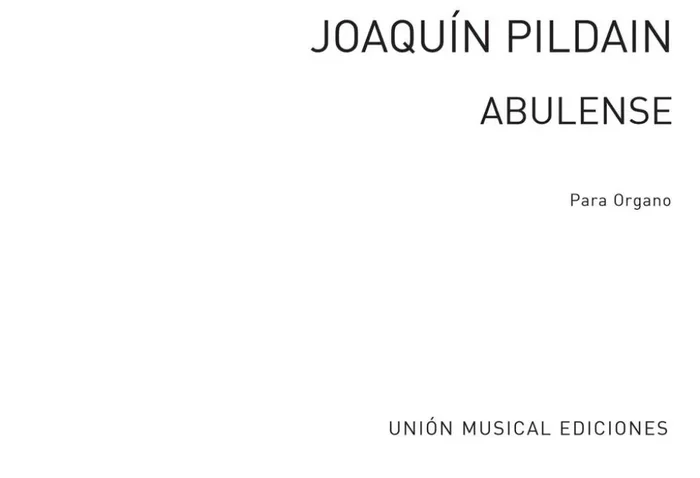 Abulense For Organ Orgel