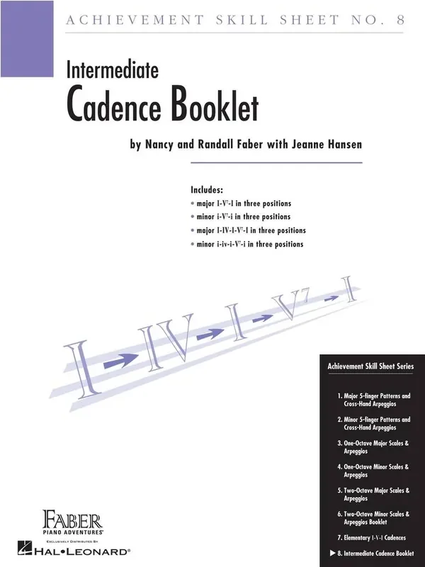 Achievement Skill Sheet No. 8 Cadence Booklet