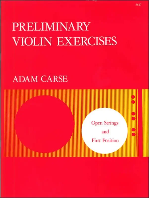 Adam Carse Preliminary Violin Exercises Violine Solo