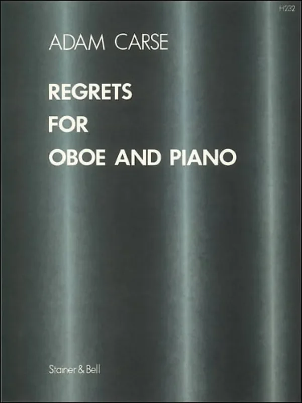 Adam Carse Regrets For Oboe and Piano Oboe mit Begleitung
