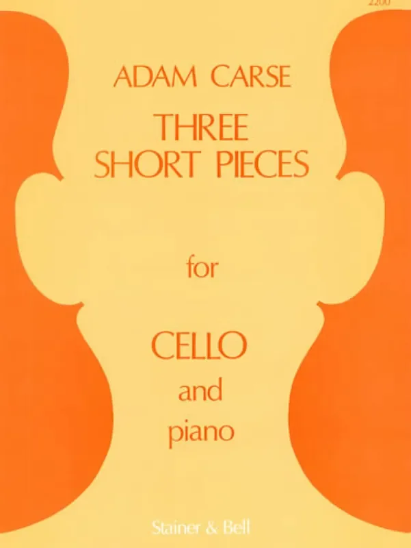 Adam Carse Three Short Pieces For Cello And Piano Cello mit Begleitung
