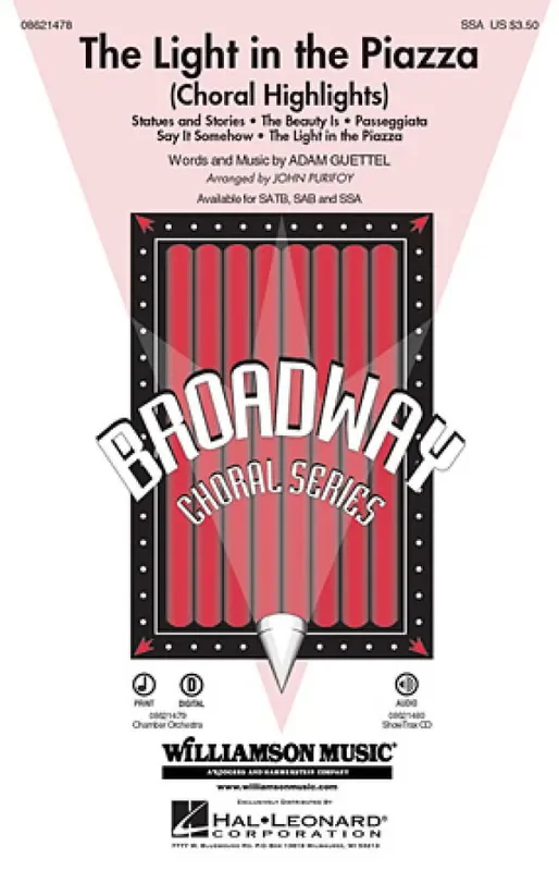 Adam Guettel The Light in the Piazza (Arr. John Purifoy) Frauenchor mit Begleitung