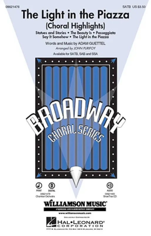 Adam Guettel The Light in the Piazza (Arr. John Purifoy) Gemischter Chor mit Begleitung