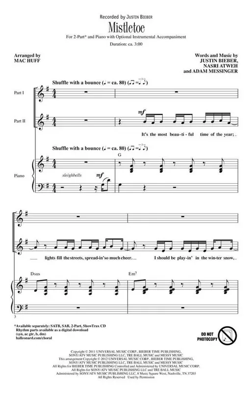 Adam Messinger Mistletoe (Arr. Mac Huff) Frauenchor mit Begleitung