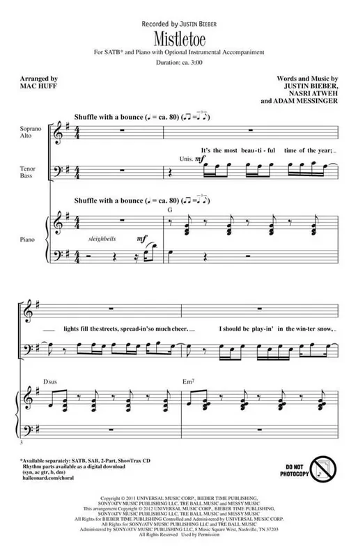 Adam Messinger Mistletoe (Arr. Mac Huff) Gemischter Chor mit Begleitung