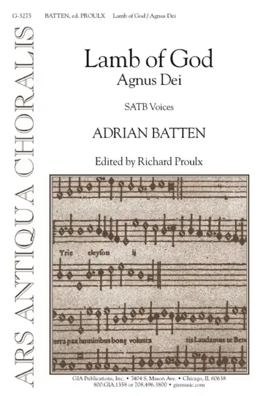 Adrian Batten Lamb of God Gemischter Chor mit Begleitung