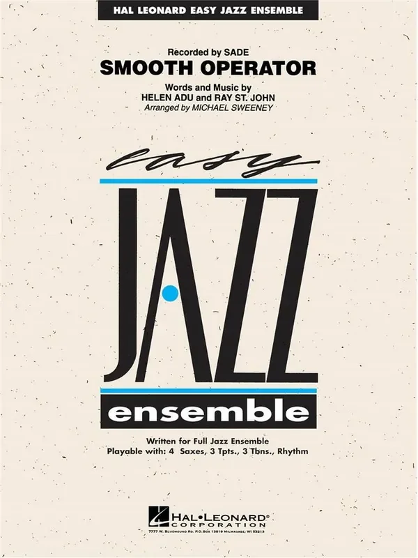 Adu/St. John Smooth Operator (Arr. Michael Sweeney) Jazz Ensemble