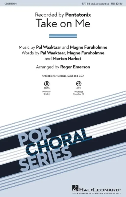 Aha Take on Me (Arr. Roger Emerson) Gemischter Chor A cappella