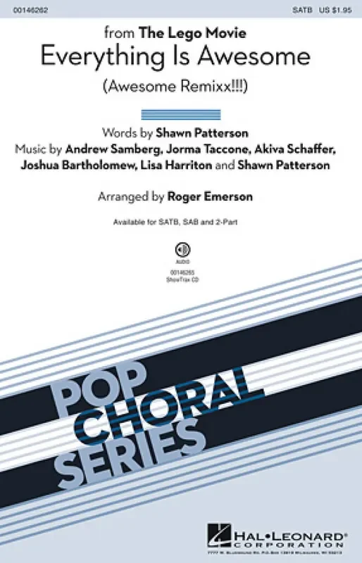 Akiva Schaffer Everything Is Awesome (Arr. Roger Emerson) Gemischter Chor mit Begleitung