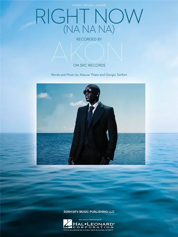 Akon Right Now (Na Na Na) Klavier, Gesang, Gitarre (Songbooks)