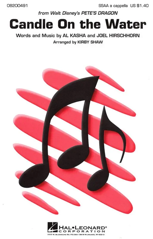 Al Kasha Candle on the water (from Pete‘s Dragon) a.c. (Arr. Kirby Shaw) Frauenchor mit Begleitung