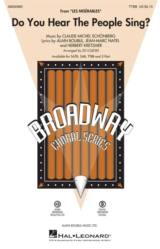 Alain Boublil Do You Hear The People Sing? (Arr. Ed Lojeski) Männerchor mit Klavier/Orgel