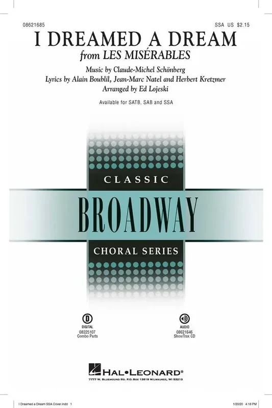 Alain Boublil I Dreamed a Dream (Arr. Ed Lojeski) Frauenchor mit Klavier/Orgel