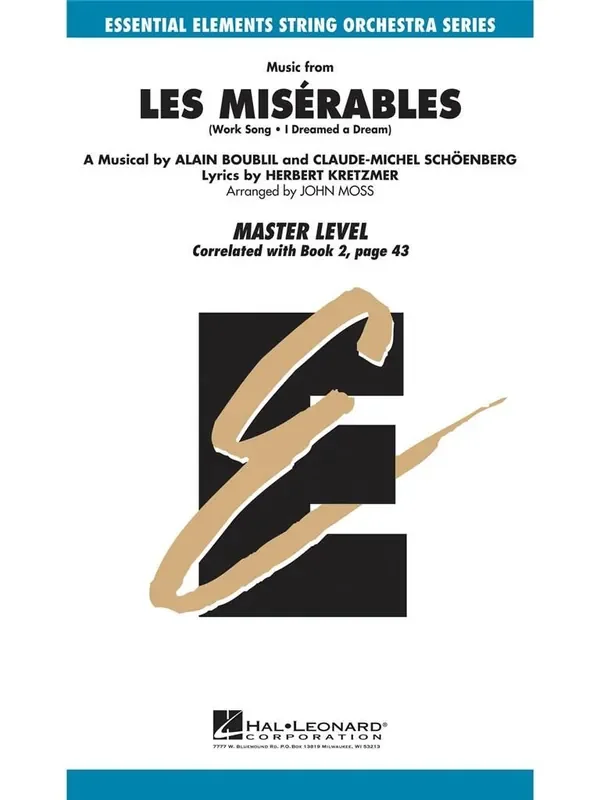 Alain Boublil Music from Les Misérables (Arr. John Moss) Streichorchester
