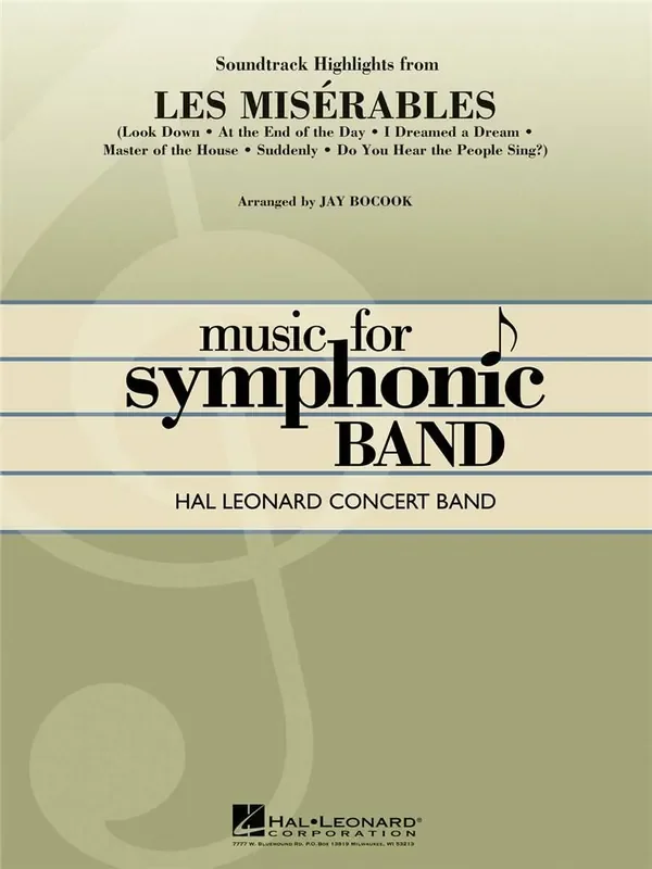 Alain Boublil Soundtrack Highlights from Les Miserables (Arr. Jay Bocook) Blasorchester