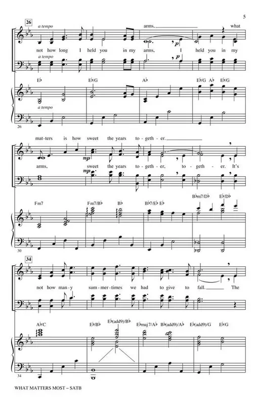 Alan Bergman What Matters Most (Arr. Audrey Snyder) Gemischter Chor mit Begleitung