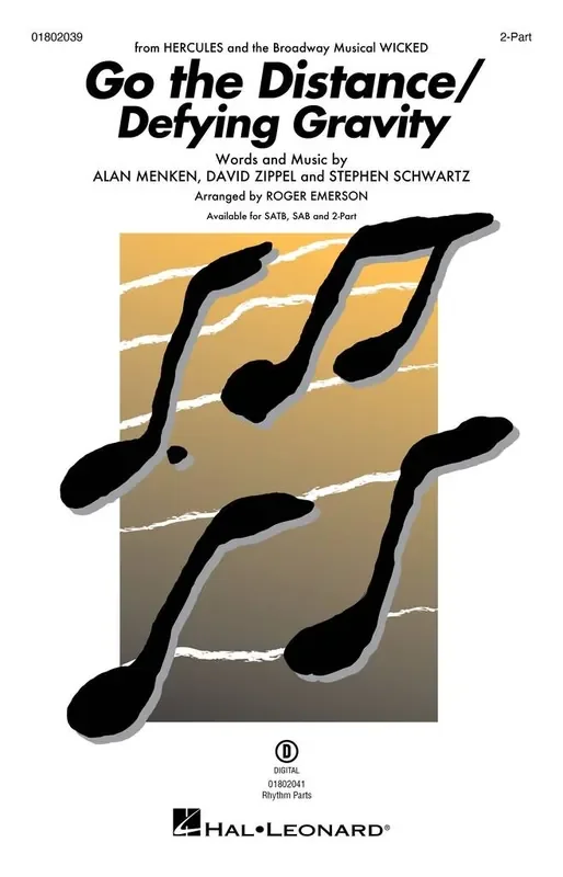 Alan Menken Go the Distance/Defying Gravity (Arr. Roger Emerson) Gemischter Chor mit Begleitung