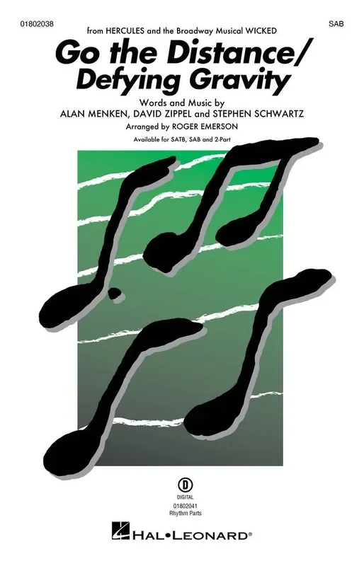 Alan Menken Go the Distance/Defying Gravity (Arr. Roger Emerson) Gemischter Chor mit Begleitung