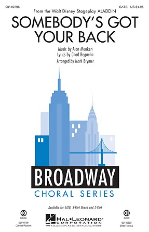 Alan Menken Somebody‘s Got Your Back (Arr. Mark Brymer) Frauenchor mit Begleitung