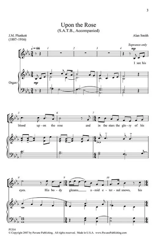 Alan Smith Upon the Rose Gemischter Chor mit Begleitung