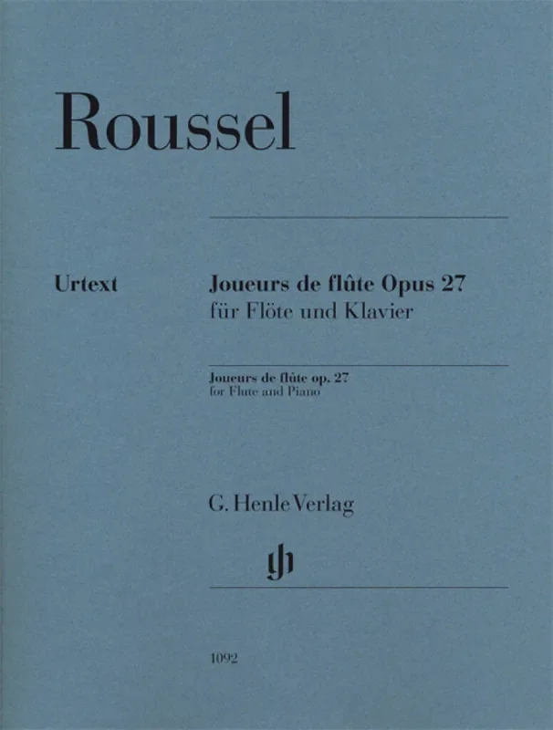 Albert Roussel Joueurs de flûte, Opus 27 für Flöte und Klavier Flöte mit Begleitung