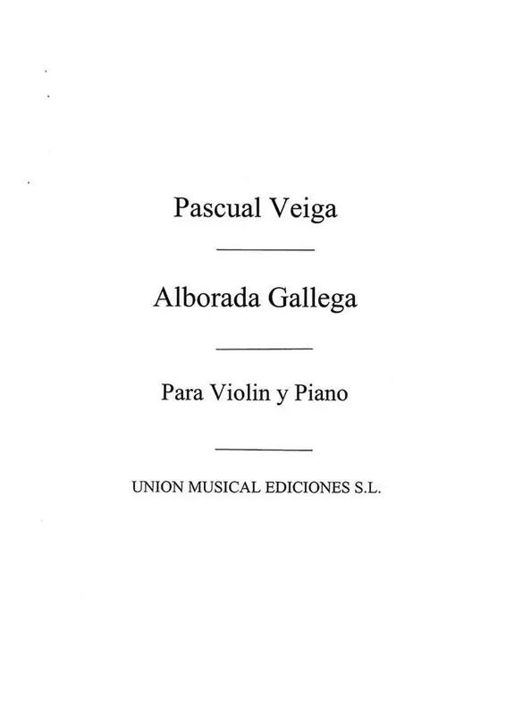 Alborada Gallega Violine mit Begleitung