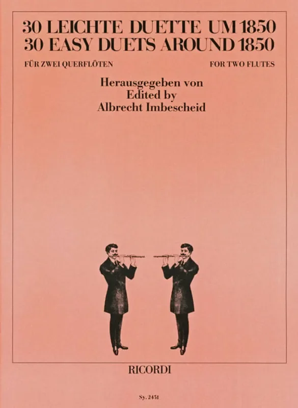 Albrecht Imbescheid 30 leichte Duette um 1850 Flöte Duett