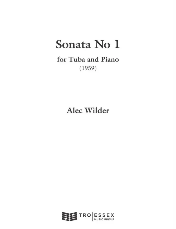 Alec Wilder Sonata for Tuba and Piano (1959) Tuba mit Begleitung