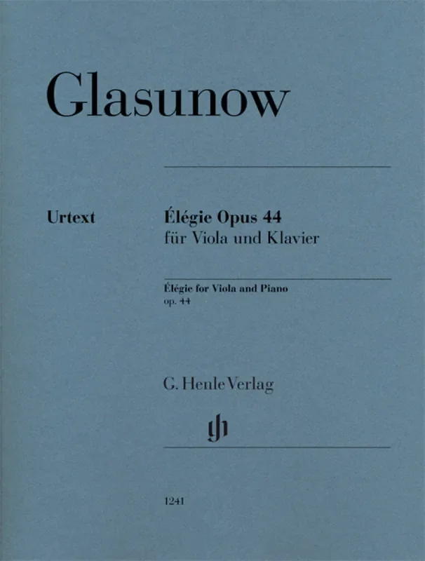 Alexander Glazunov Élégie op. 44 for Viola and Piano Viola mit Begleitung