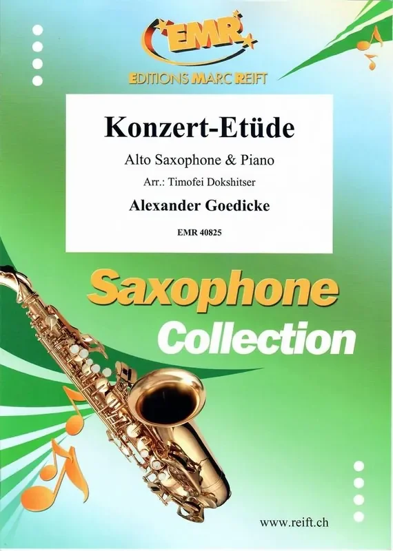 Alexander Goedicke Konzert-Etüde Altsaxophon mit Begleitung