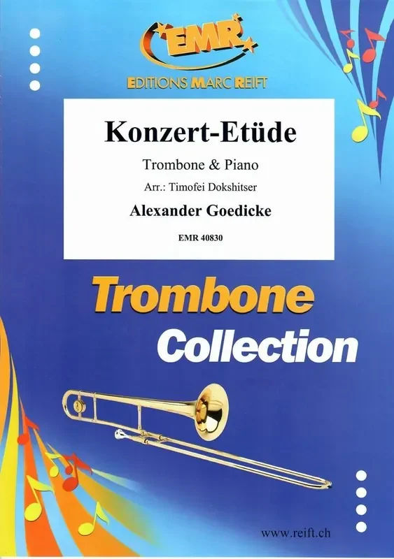 Alexander Goedicke Konzert-Etüde Posaune mit Begleitung
