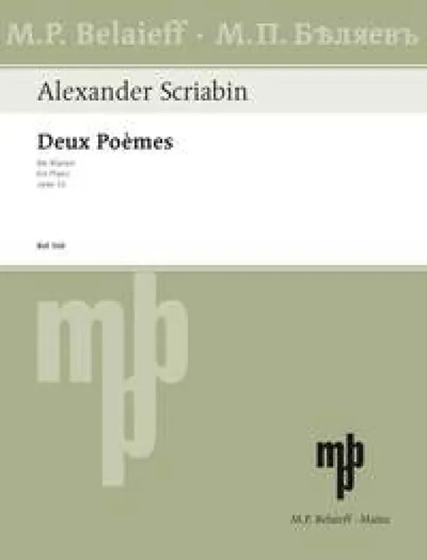 Alexander Scriabin Deux Poèmes Op. 32 Klavier Solo