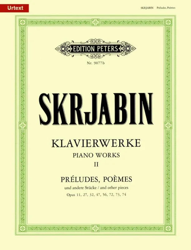 Alexander Scriabin Piano Works Volume 2 Klavier Solo