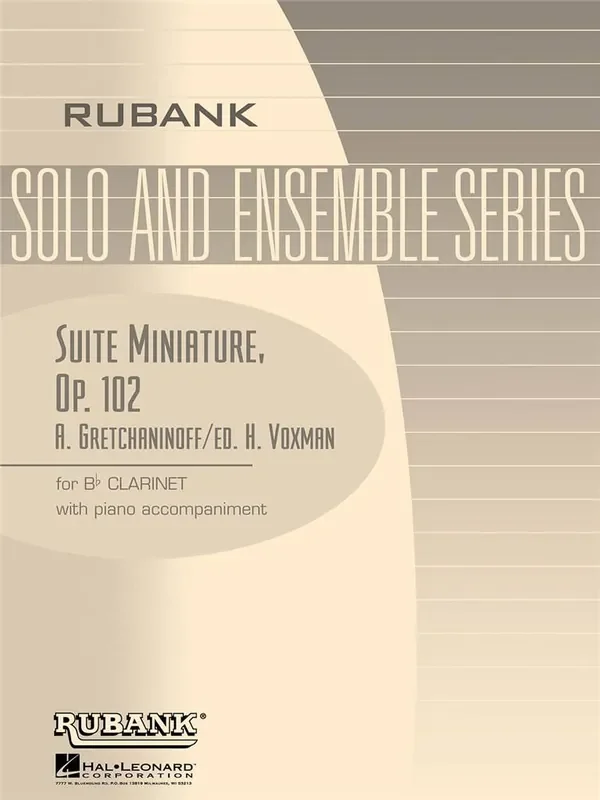 Alexander T. Gretchaninov Suite Miniature, Op. 145 (Arr. Himie Voxman) Klarinette mit Begleitung