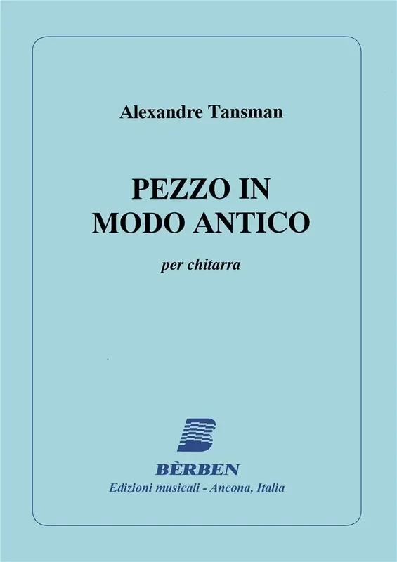 Alexandre Tansman Pezzo In Modo Antico Gitarre Solo