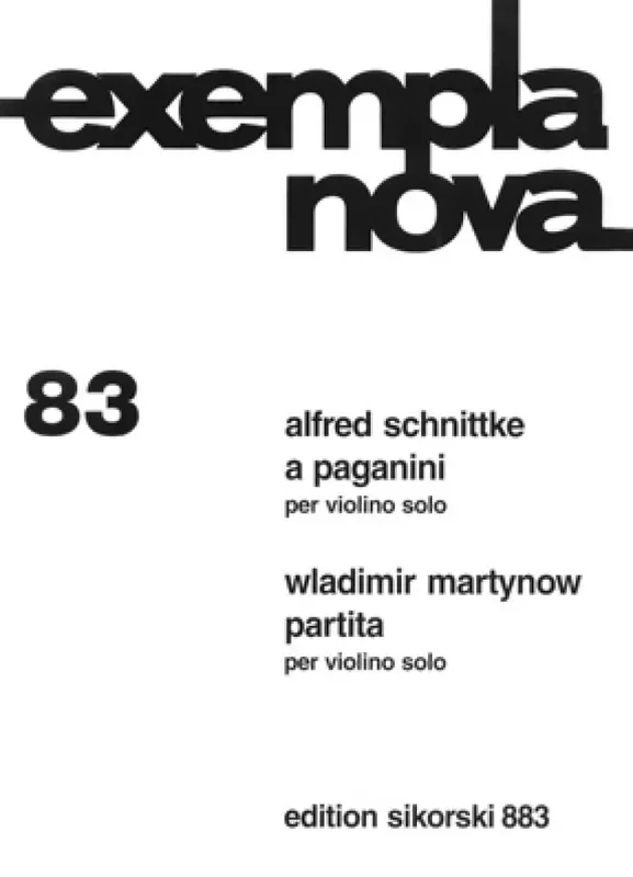 Alfred Schnittke A Paganini-Partita Violine Solo
